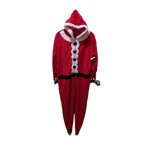 PJ's & Presents Christmas Santa Claus One-Piece Pajamas Holiday Men’s L New! - Picture 1 of 9
